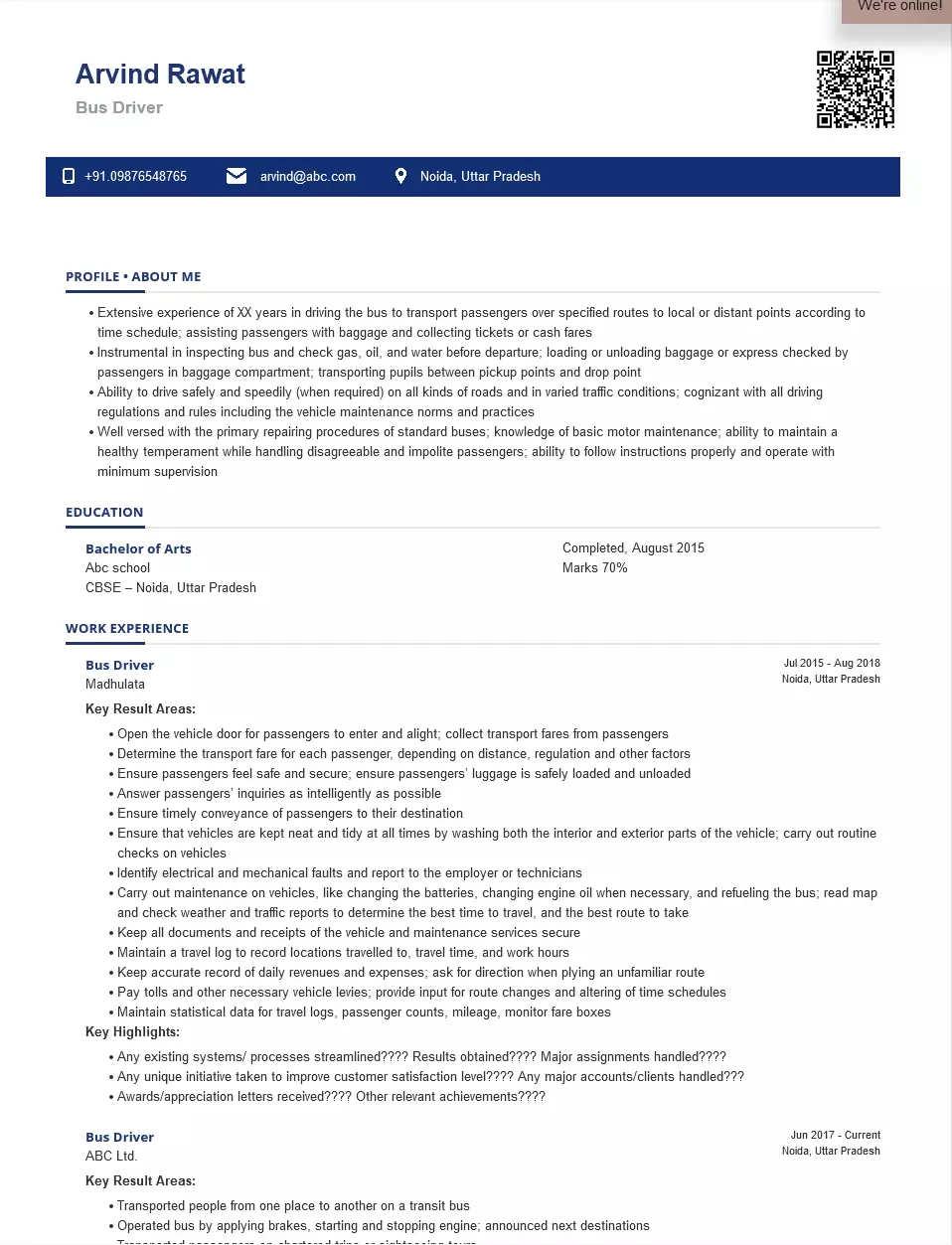 Bus Driver Sample amp Ready To Use - Bus Driver Resumes Sample.webp