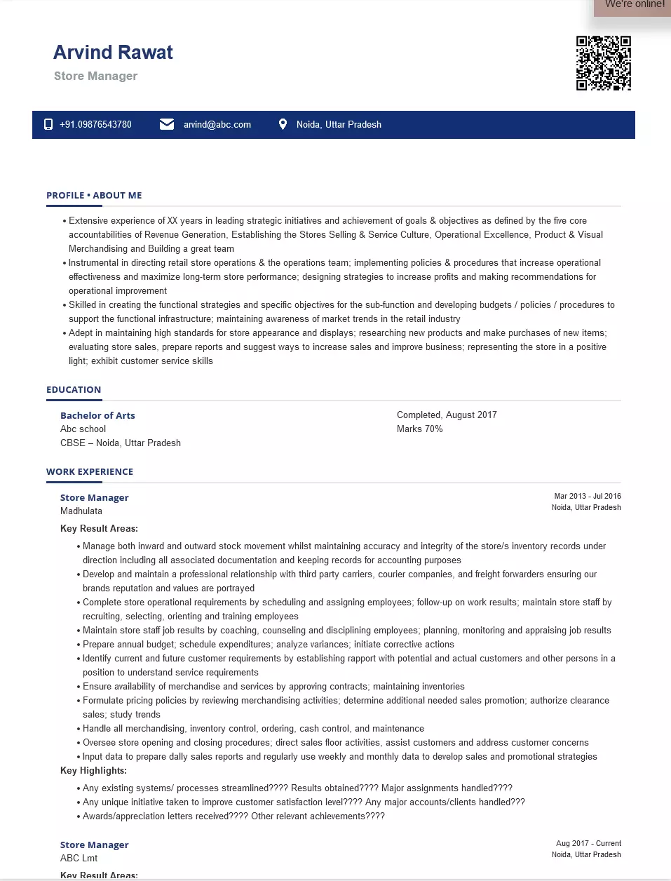 Store Manager Sample amp Ready To - Store Manager Resumes Sample.webp